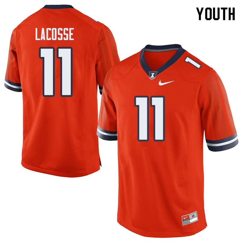 Youth #11 Matt LaCosse Illinois Fighting Illini College Football Jerseys Sale-Orange